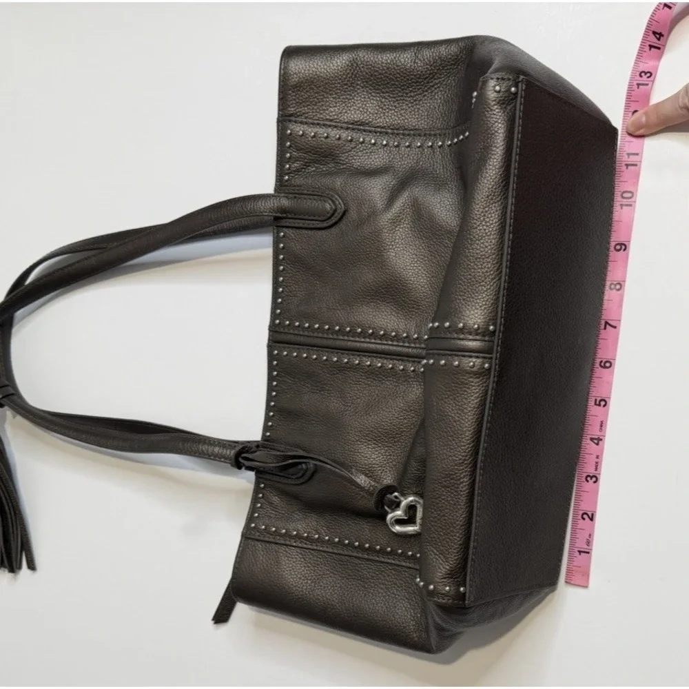 Brighton Pretty Tough Jax Tote Pebble Grain Leather Handbag Capsule Quiet Luxury - Picture 16 of 17